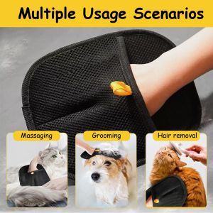 Pet Static Hair Removal Gloves Dog and Cat Removal Brush Gloves Hair Spray Gloves Carpet Clothes Cleaning Brush