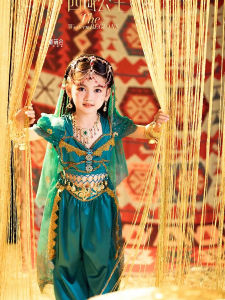 Han Dynasty Girl Princess Jasmine Western Region Princess Costume Loulan Exotic Ethnic Dance Costume Magic Lamp Performing Costumes