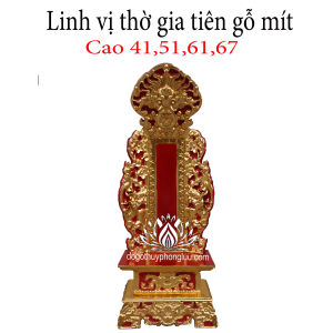 Bài vị thờ gia tiên linh vị long vị gỗ mít 4 cỡ 41516167