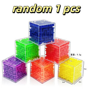 3D Maze Magic Cube Puzzle - Transparent Six-sided Speed Cube Educational Toy for Children Birthday Christmas Gift