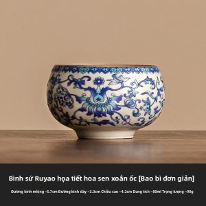 SHUANGYU | Bộ Ấm Trà Gốm Sứ Hoa Lam Phong Cách Trung Hoa
