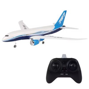 เครื่องบินโบอิ้ง787เครื่องร่อน Qf008 2.4กรัมเครื่องบินแผงควบคุมระยะไกลด้วยสัญญาณไฟฟ้าเครื่องบินสามช่องของขวัญของเล่นสำหรับเด็กโมเดลจรวดโดยสารเครื่องบินปีกตาย