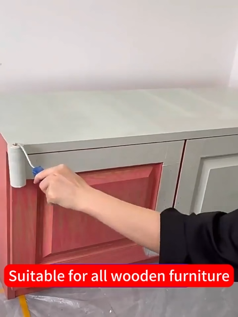 🔥Quick Drying Odorless🔥Wood paint for wood color change paint 1kg Used for renovation of old furniture wooden furniture Cabinets wooden floor surface color change mildew prevention anti-corrosion varnish Water Based wood coating