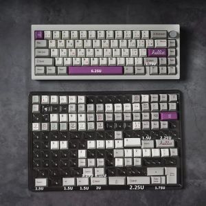 Bộ Keycap PBT 147 Phím Màu Tím Cổ Điển Phong Cách Hy Lạp Profile Cherry In Chuyển Nhiệt Dành Cho Bàn Phím Cơ Tùy Chỉnh Bố Cục 64/87/96/104