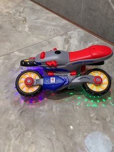 【toy motorcycle for kids】Childrens electric toy car universal transformation motorbike lights music stunt rotation Sci-Fi
