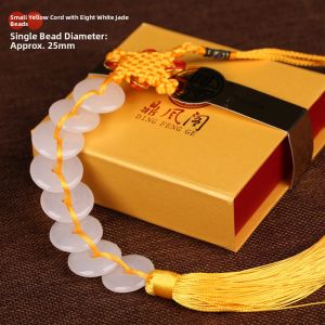 DINGFENGGE | Eight White Jade Pendant for Warding Off Evil and Purifying Toilets and Bedrooms