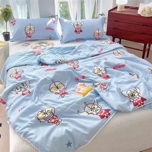 Ultraman Cartoon Summer Washed Cotton Summer Quilt Summer Blanket Airable Cover Childrens Thin Quilt Dormitory Single Person Double Quilt