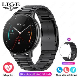 LIGE | Đồng Hồ Thông Minh LIGE 1.39" AMOLED Dành Cho Nam Và Nữ Chống Nước Theo Dõi Thể Dục Có Chức Năng AOD Dự Báo Thời Tiết Gọi Bluetooth Điều Khiển Từ Xa Đo Nhịp Tim