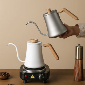 Nồi Pha Cà Phê Bằng Thép Không Gỉ 304 Dây Treo Tách Cà Phê Nắp Dài Miệng Mỏng Đèn Báo Nhiệt Phụ Kiện Nhà Bếp
