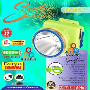 SENTER KEPALA SELAM DIVING SNORKELING LAMPU MENYELAM HEADLAMP 200W 100watt Super Terang