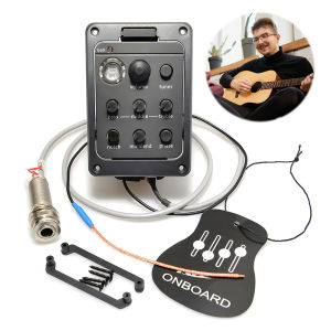 For Fishman 301 Acoustic Guitar Pickup Electric Box Equalizer with Tuner Presys EQ Equalizer Piezo Pickup Guitar Tuner EQ Parts