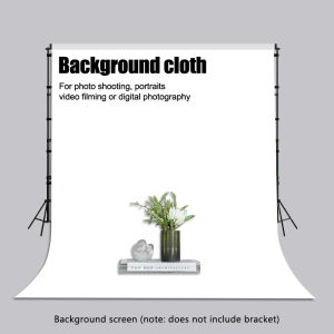 Pure white background cloth suitable for live streaming studio etc. Cleanable and reusable foldable easy to carry.