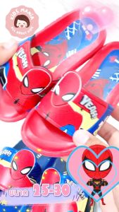 รองเท้าแตะแบบสวมสำหรับเด็ก ลายสไปร์เดอร์แมน Spiderman เนื้อรองเท้าทำจากไฟล่อน น้ำหนักเบาและนุ่ม ขนาด 25-30