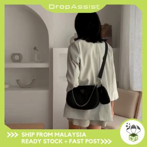 DROPASSIST 1548 2 in 1 Underarm Nylon Beg Tangan Wanita Sling Bag Women Style Handbag Shoulder Messenger Beg Perempuan