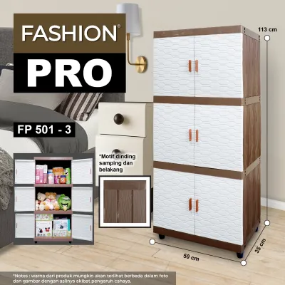 CLUB Fashion PRO - FP 501 - Lemari Pakaian Plastik - Kabinet Baju Plastik - Lemari Susun Serbaguna