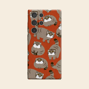 BILIBILI | Pallas Cat Cartoon Luxury Fashion Full Lens Protective Case for Samsung Galaxy S26 S25 S24 A56 A36 Plus Ultra