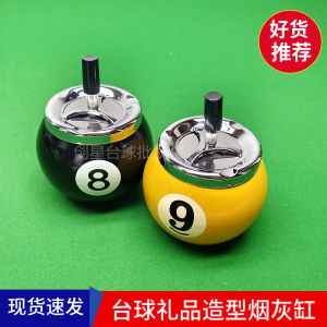 Thùng Đựng Thuốc Lá Billiard Thời Trang Bằng Kim Loại Black Eight Billiard Phụ Kiện Trang Sức Thủ Công Quà Tặng Thể Thao