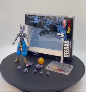 Bandai | Bandai SHF Dragon Ball Series Beerus God of Destruction Large Action Figure Collectible Display Piece Exclusive Boys Gift Scene