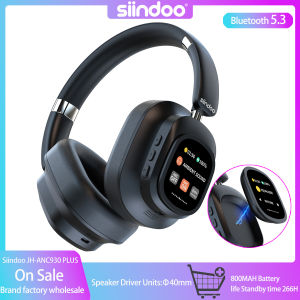 Siindoo JH-ANC930Plus Hybrid Wireless Headphone Active Noise Cancelling Headphones With Multi Magnetic Touch Control LED Screen
