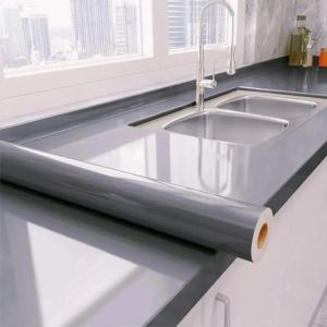 PVC Kitchen Countertop Transparent FilmSelf Adhesive Oil-proof Thicken Marble WallpaperFoil Waterproof Removable Wall Sticker
