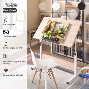 Bàn Vẽ Gấp Đỡ Di Động cho Trẻ Em Tập Mỹ Thuật
