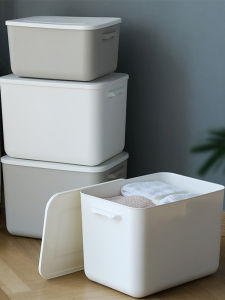 Sundries Snacks Storage Basket Cosmetic Storage Box Student Dorm Clothes Storage Box Kitchen Storage Box with Lid