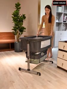 Nôi em bé thông minh đa năng nhiều chế độ Nôi cũi giường em bé có thể gấp gọn tiện lợi tặng kèm màn chống muỗi và đệm cho bé _City Mart VN