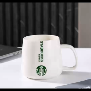 STARBUCK แก้วกาแฟ แก้วกาแฟสตาร์บัค 350ml น่ารัก  พร้อมช้อน เหมาะกับสายคาเฟ่ พร้อมส่ง