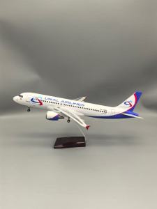 1/80 Scale Aircraft 47cm Diecast Resin A320 Air Ural Airways Model Light & Stand Plane Model Collected Children Educational Toys