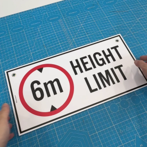 Height Limit Sign. Sticker Signboard Signage Board Holes For Hanging. 2m 2.1m OR CUSTOM. Caution Awas Had Ketinggian.