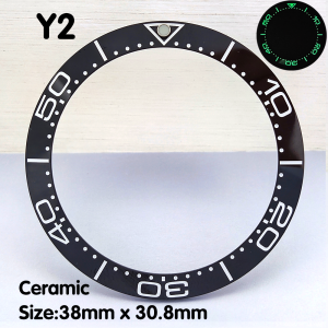 Vòng Đồng Hồ Viền Gốm 38mm GMT Hand Với Phụ Kiện Thay Thế Thang Đo Phát Sáng Màu Xanh Xanh Lá Cây Để Sửa Chữa Đồng Hồ