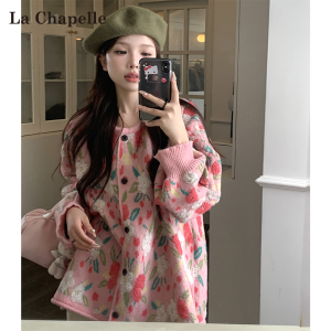 Áo Len Cardigan Dệt Kim Mềm Mại Hoa Dáng Rộng La Chapelle Dành Cho Nữ Mùa Thu 2025 Áo Khoác Ngoài Mềm Mại Thoải Mái Thường Ngày