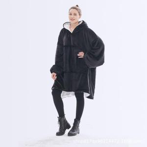 Hooded Lazy Person Flannel Blanket