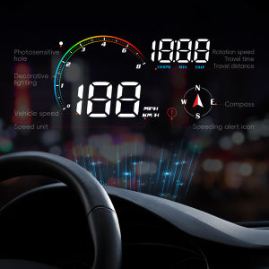 RYSJM | M24 Head Up Display on-board Computer OBD+GPS Digital Speedometer RPM Tacho Water Temp Meter Windshield Projector Car Electronic