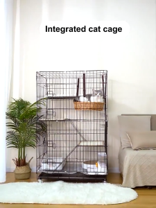 Cat Cage 4 Layer Pet Cage Cat Cage Foldable Large Space Cat House Easy Assemble Cat Cage