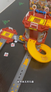 Kids Construction Playland Toy Set Car Crane Track Tower Building Model Educational Gift Present for Boys Girls