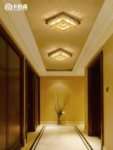 Hall Creative Square LED Crystal Ceiling Light