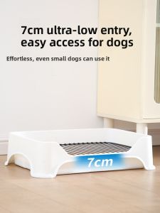 Stainless Steel Dog Toilet Training Potty Tray Small Dogs Puppy Litter Pan Portable Pet Urinal Mat Non-Slip Easy Clean