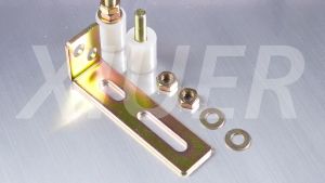 Slide Gate Guide Roller: Adjustable Dual Nylon Rollers & Rear Post Bracket Support Assembly