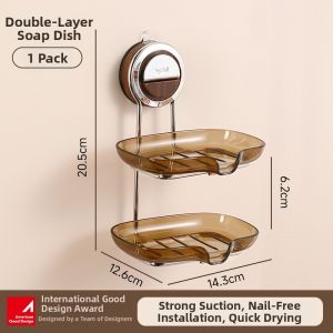 bydoll | Wall Mounted No Drilling Soap Box Drip Tray