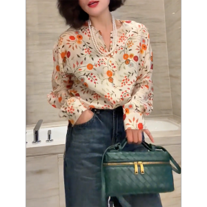 QINGNAER | Spring New Design Print Shirt
