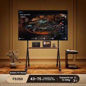 Brateck | Adjustable Rolling TV Stand 37-86 inches