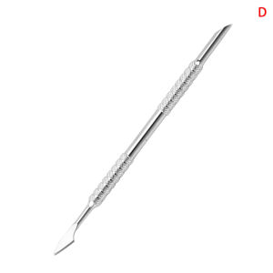 Stainless Steel Cuticle Pusher Dual Sided Shaped Double Ended Ingrown Toenail Lifter Remover Trimmer Nail Art Care Tools