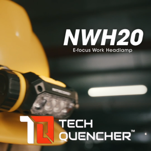 Nitecore NWH20 Headlamp - 600 Lumens - Electronic Beam Control - Spotlight + Floodlight + Red Light - IP66