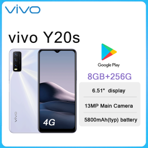 vivo | VIVO Y20s 6.51" 720x1600px Screen 4G LTE Smartphone 8GB+256GB 13MP HD Camera 5000mAh Battery Dual SIM Unlocked