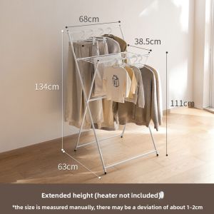 LANJIAOLUO | Heater-compatible Foldable Drying Rack Clothes Hanger
