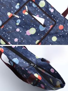 Large Capacity Foldable Shopping Bag Eco-friendly Canvas Vegetable Buying Womens Handbag Waterproof Travel Oxford Cloth Bag