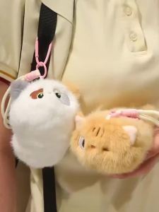 Cat Series Doll Simulation Stuffed Plush Toy Bag Hang Pendent Cartoon Anime Cute Birthday Gift Fun Doll Kawaii Decor