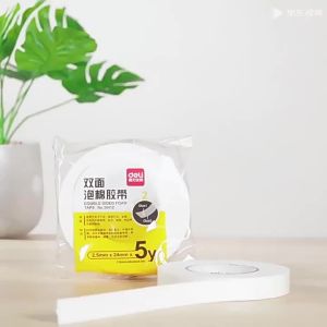 deli | Băng Dán Hai Mặt Bọt Xốp Keo Dính Mạnh Dày Cho Sinh Viên DIY Văn Phòng