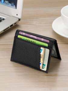 Ultra-Thin Genuine LeatherDriving License WalletFor MenRetro Minimalist Multi-Function Document StorageCard Holder